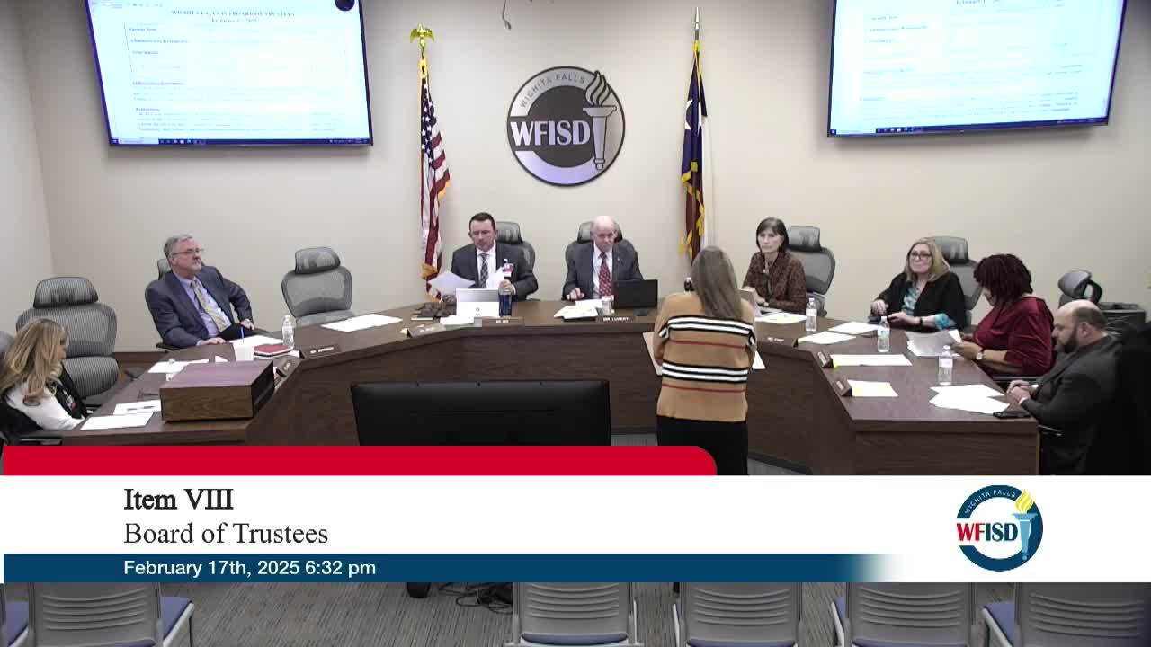 Wichita Falls ISD board approves multi-year technology contracts for routers, firewalls and internet access