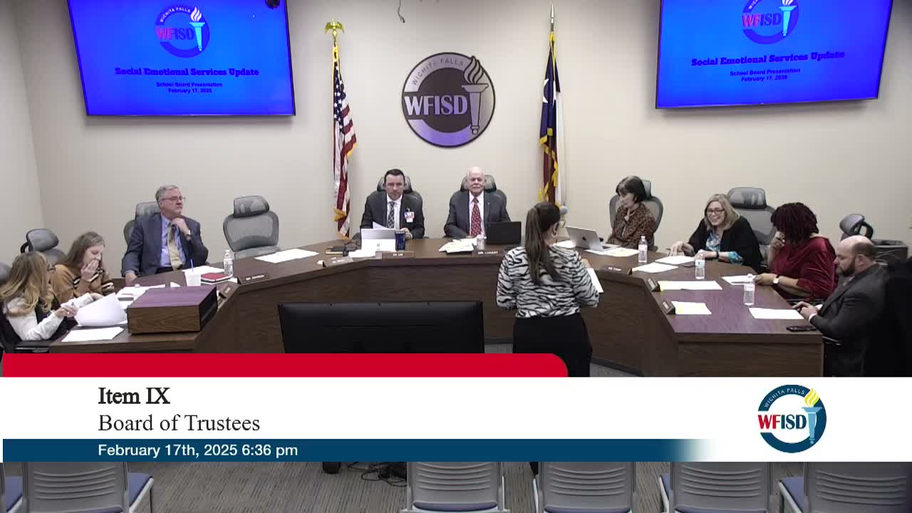 Board hears social-emotional services update and college/career advising highlights