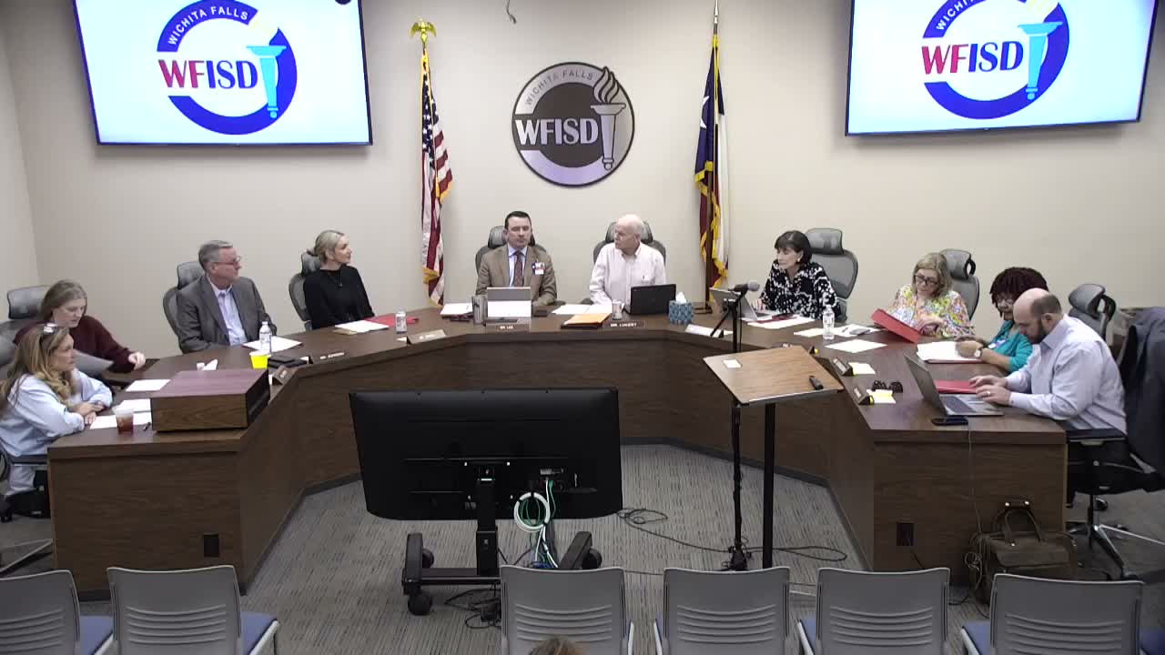 Wichita Falls ISD trustees approve budget amendments, TA E waiver and contract renewals