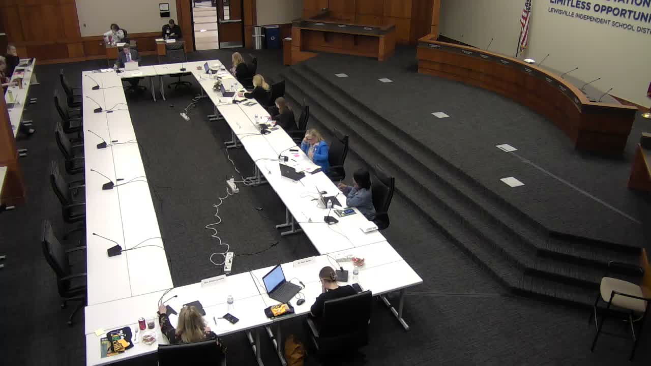 Lewisville ISD board adopts contingent‑fee legal services resolution and agreements